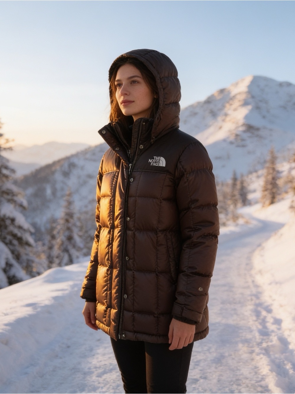 The North Face 600 down puffer jacket Brown Size S (06000)